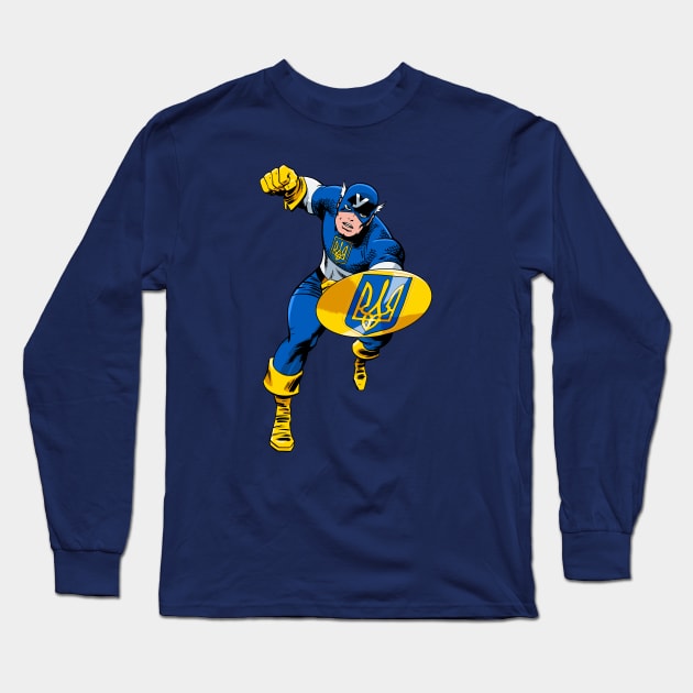 Captain Ukraine Long Sleeve T-Shirt by ThirteenthFloor